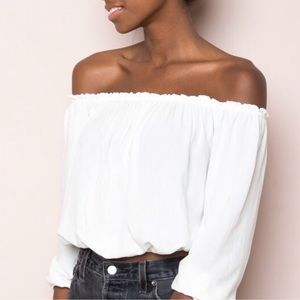 Brandy Melville white off the shoulder top